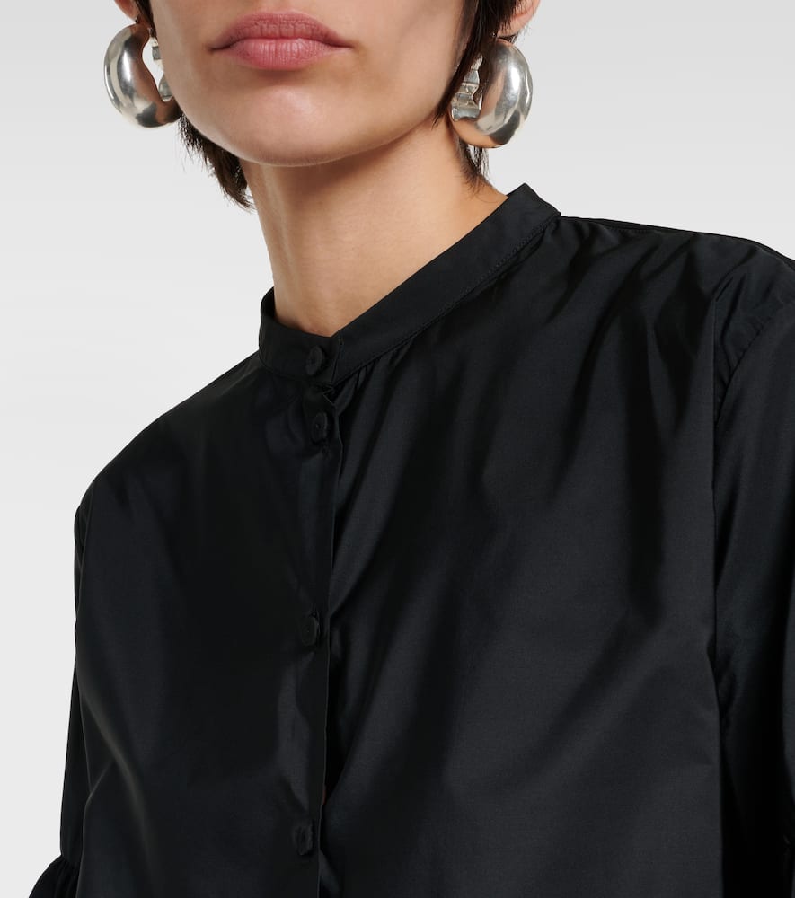 Shop Jil Sander Puff-sleeve Blouse In Black