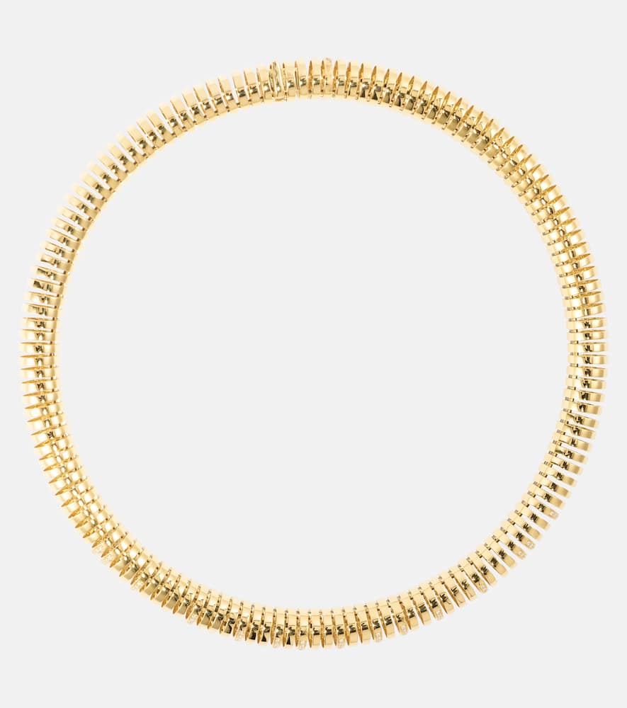 Versus 14kt yellow gold necklace with diamonds