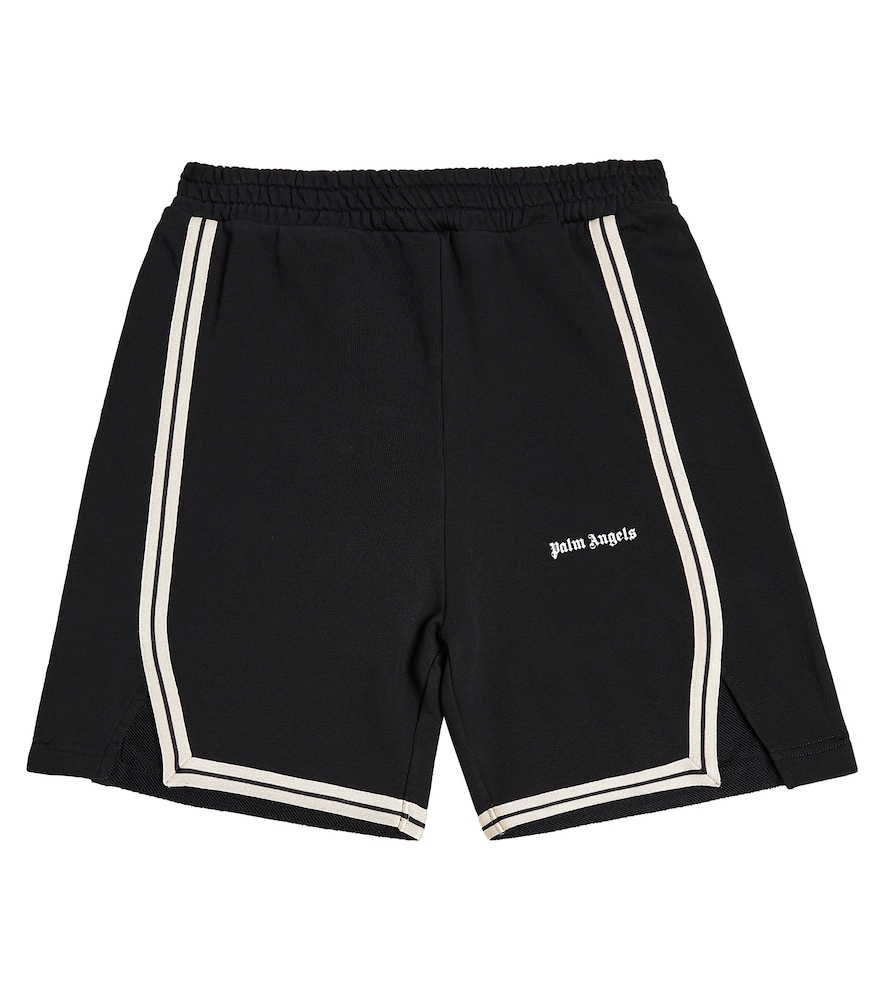 Palm Angels Kids Logo striped cotton jersey shorts　Palm Angels キッズ ロゴ ストライプ コットン ジャージ ショーツ Palm