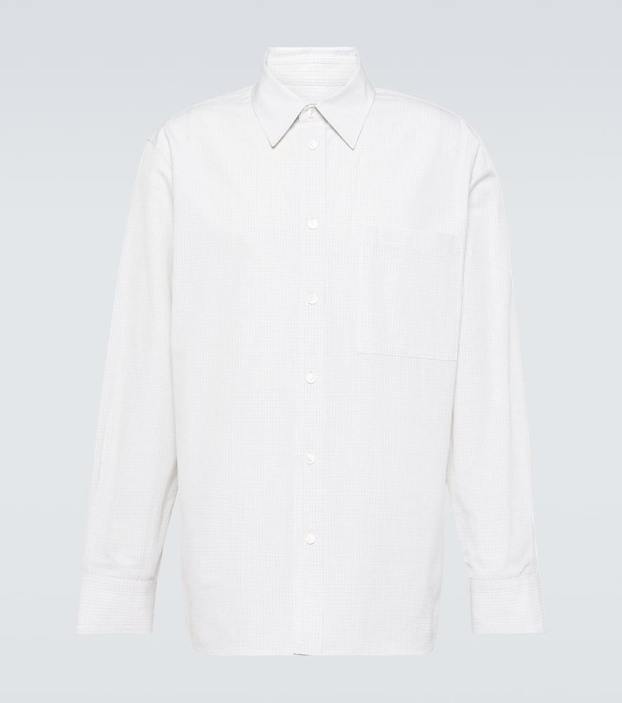 Bottega Veneta Checked cotton and linen shirt