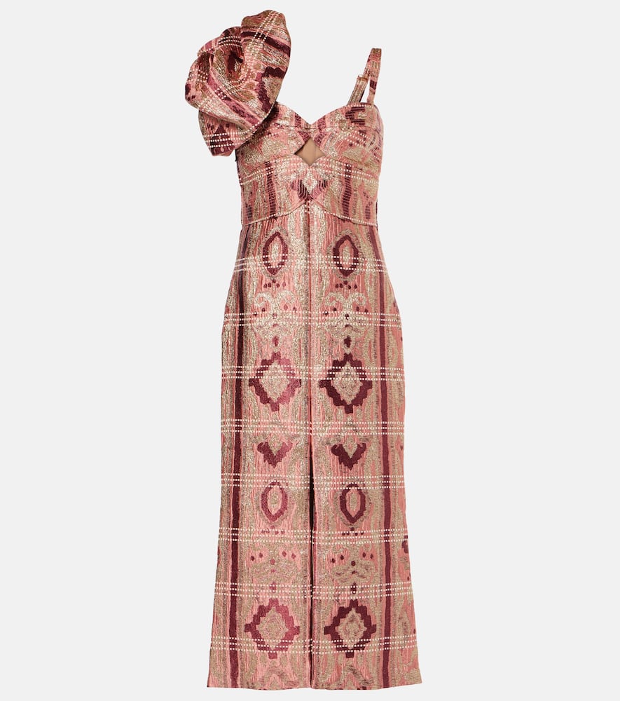 Johanna Ortiz Lamé jacquard midi dress