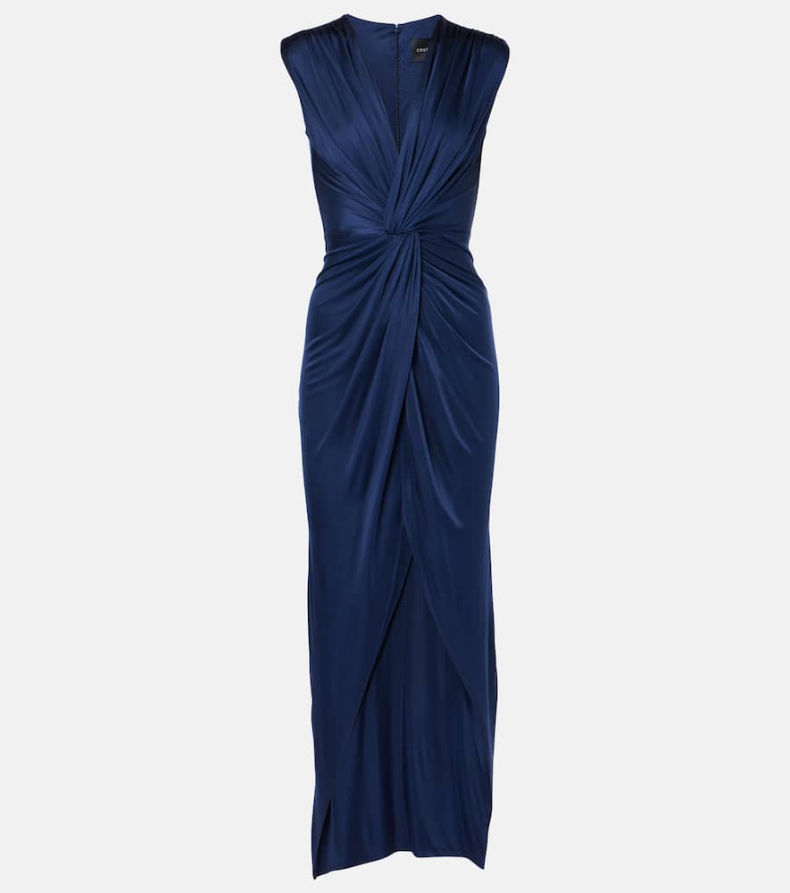 Indra gathered jersey gown
