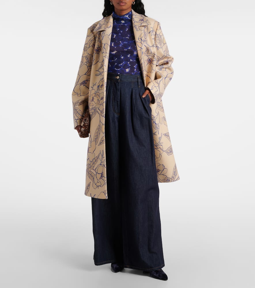 Shop Dries Van Noten High-rise Wide-leg Jeans In Blue