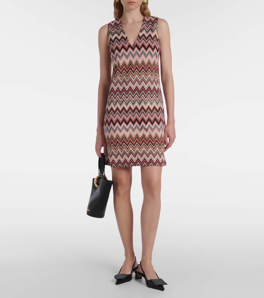 Missoni Zigzag Minidress In Multicoloured