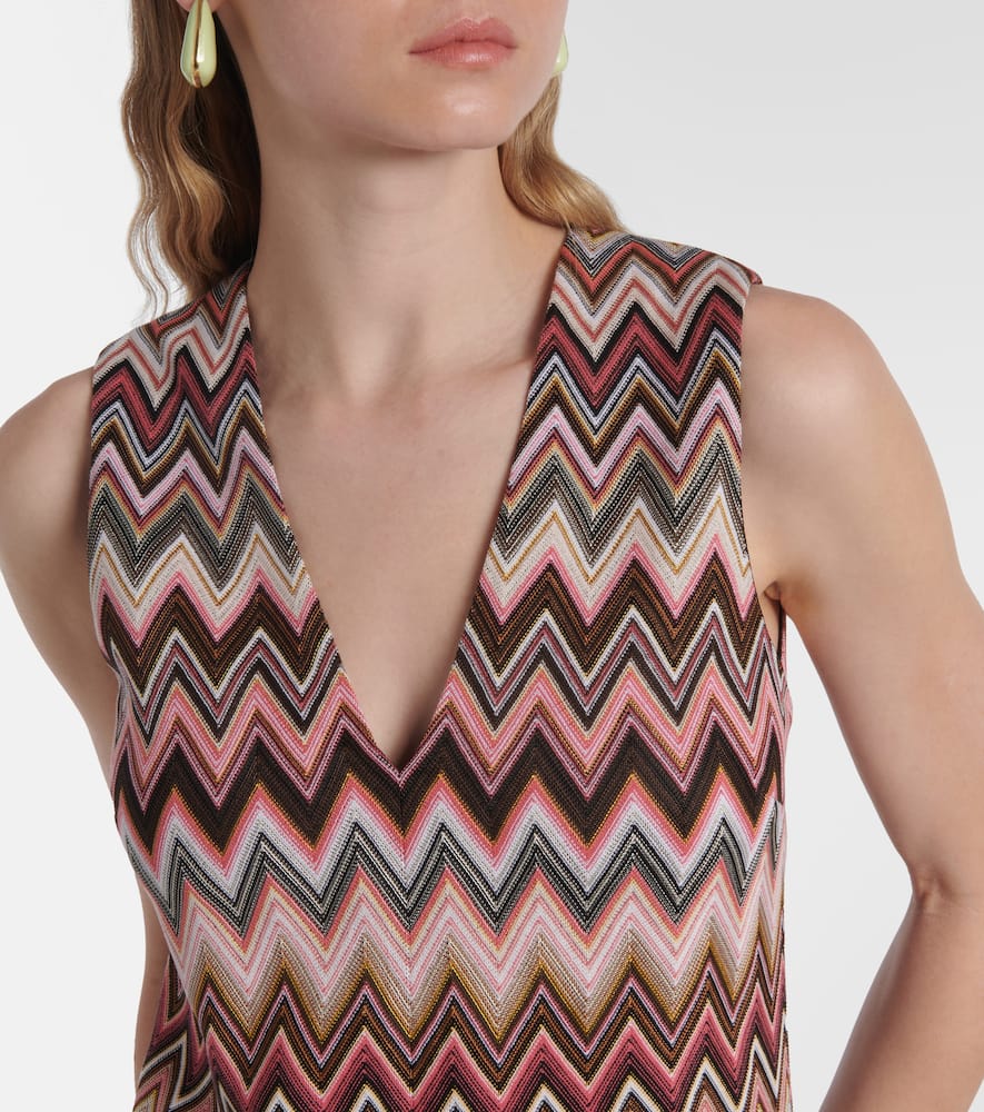 Missoni Zigzag Minidress In Multicoloured