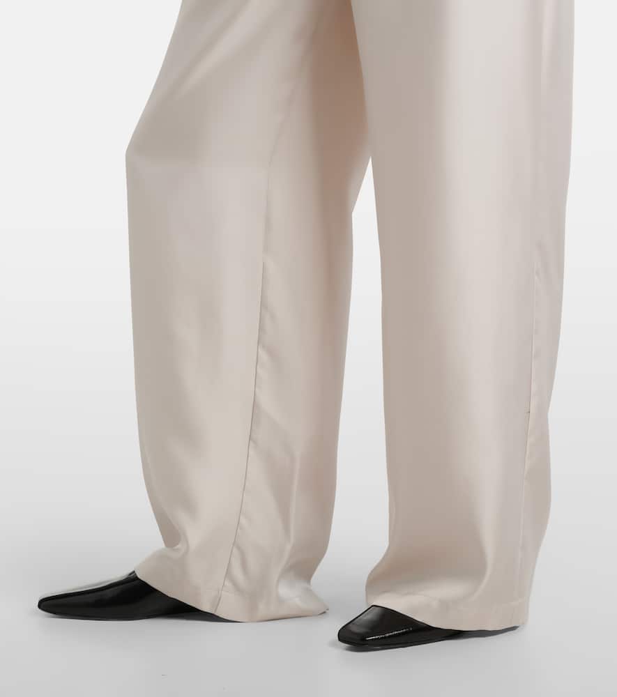 Lisa Yang Silk Wide-leg Pants In Beige