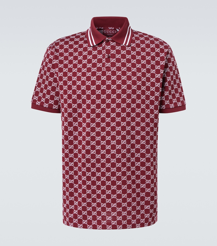 Gucci GG cotton piqué jacquard polo shirt
