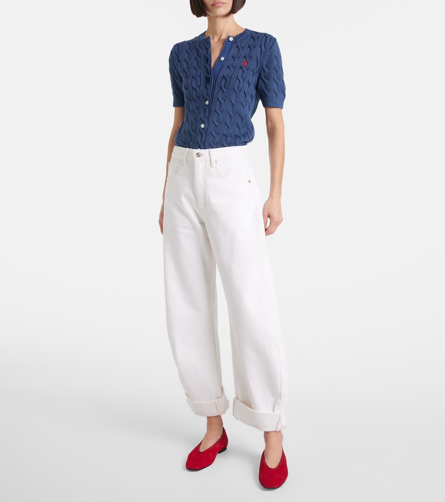 Bubble High-Rise Barrel-Leg Jeans