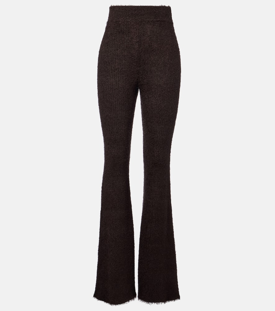 Loro Piana Silk And Cashmere Flared Pants In Brown