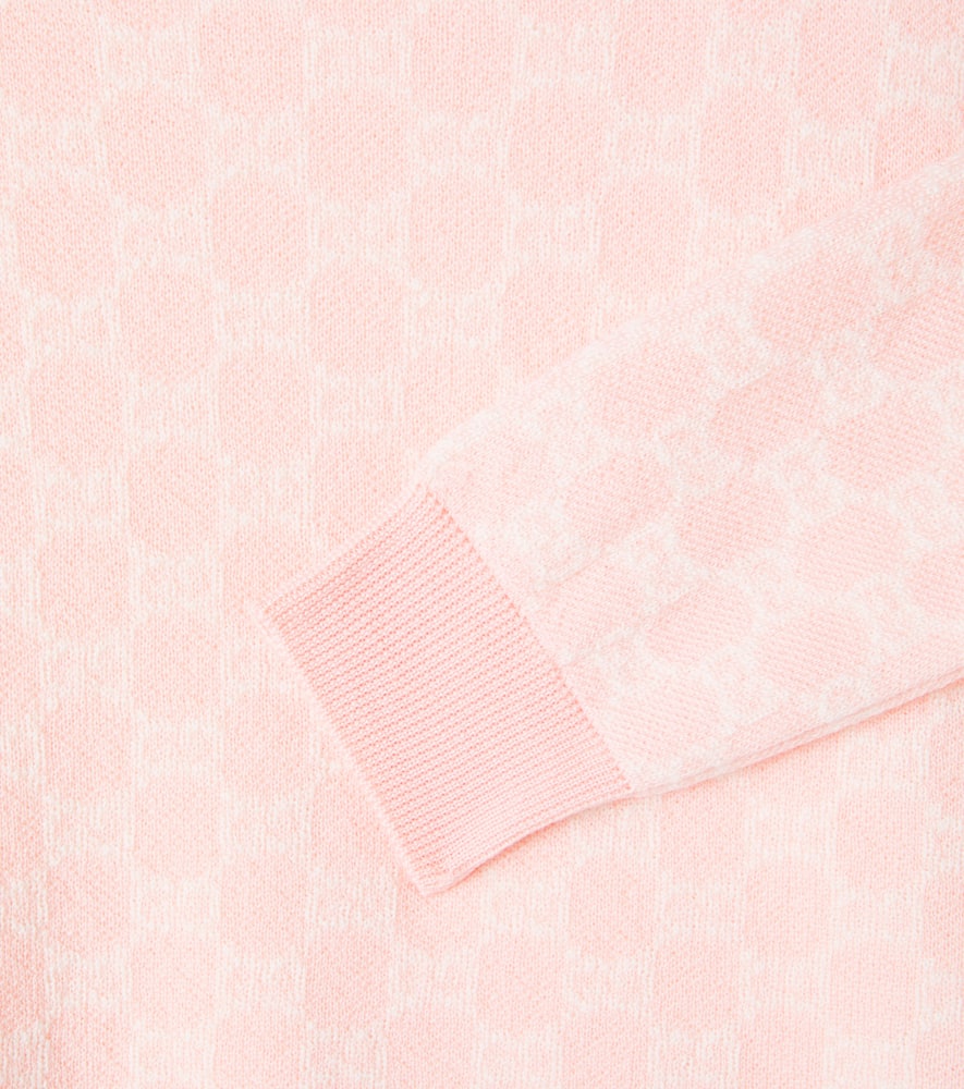 Gucci Gg Wool Jacquard Sweater In Pink
