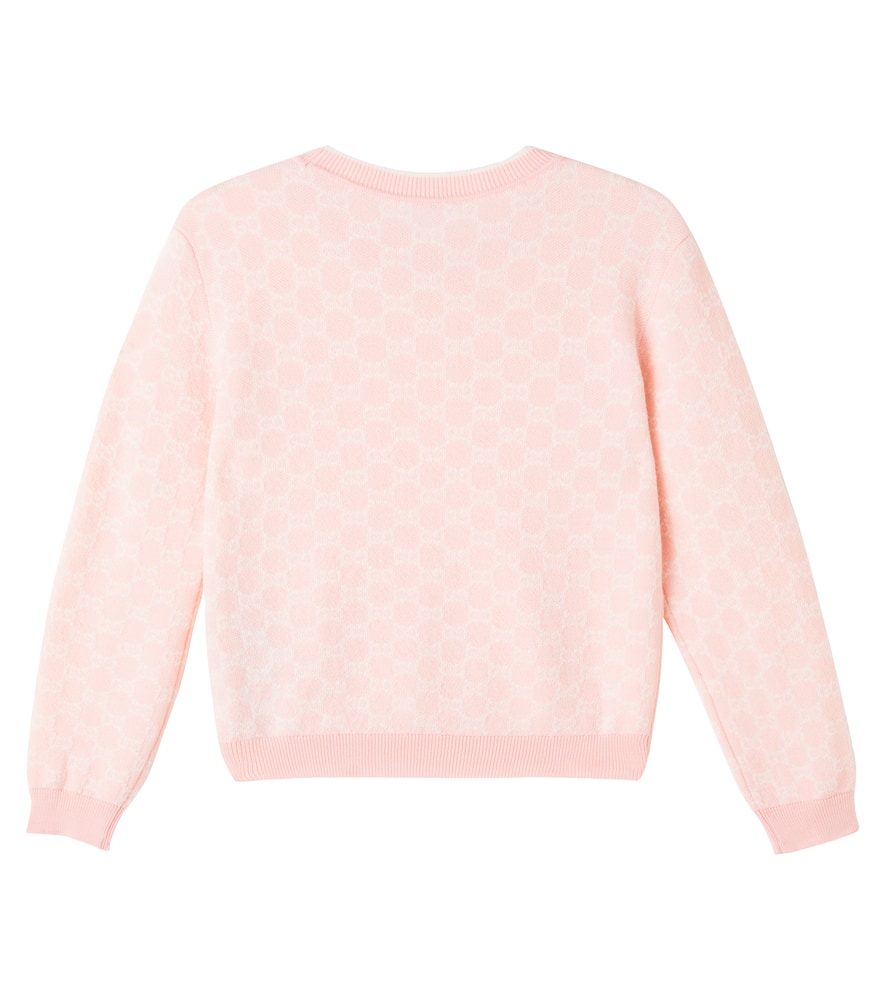 Gucci Gg Wool Jacquard Sweater In Pink