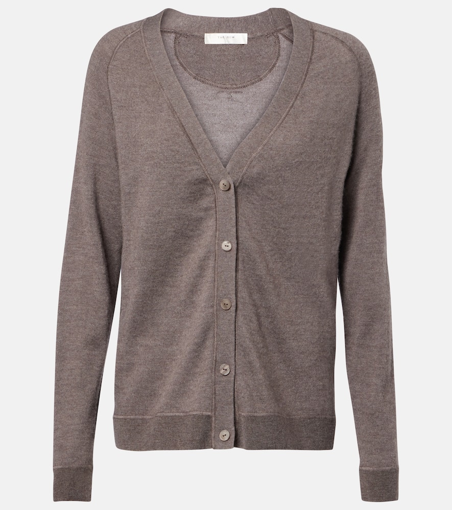 The Row Liberty Cashmere Cardigan In Brown