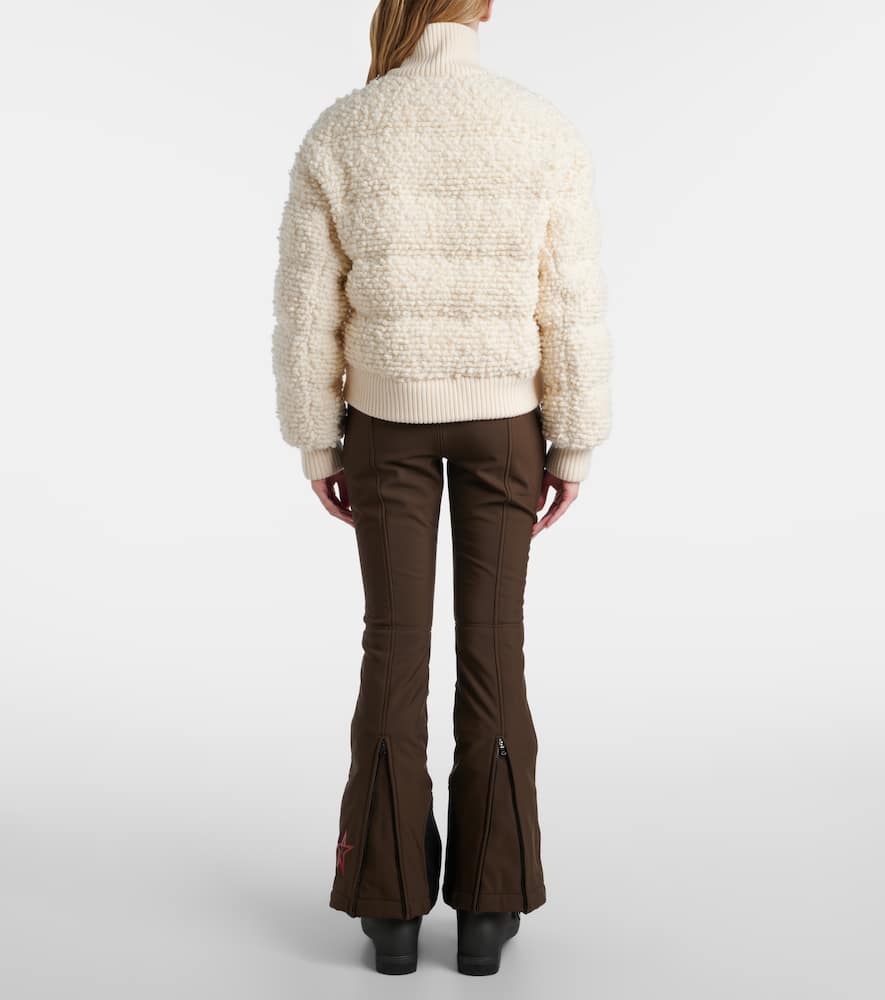 Perfect Moment Après Wool Down Bomber Jacket In Gray