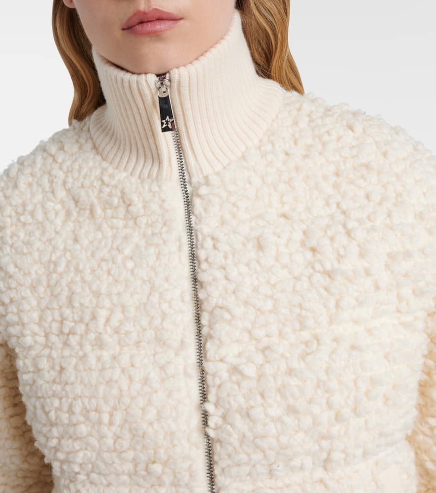 Perfect Moment Après Wool Down Bomber Jacket In Gray