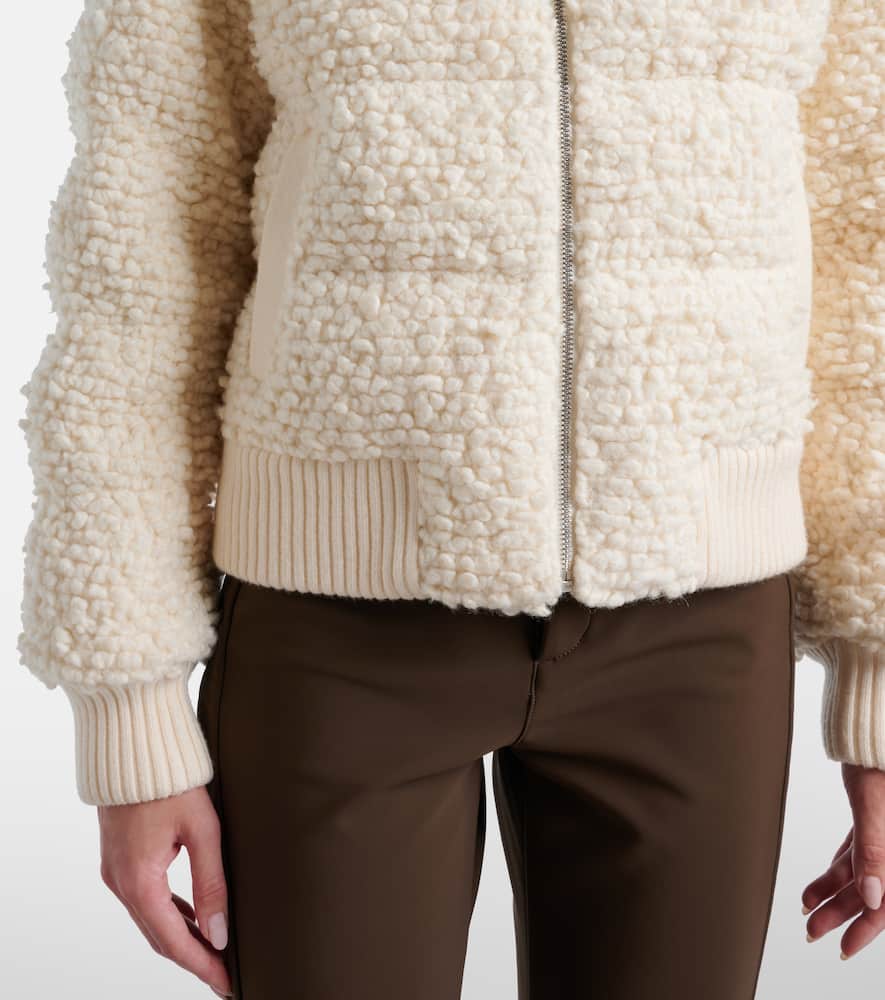 Perfect Moment Après Wool Down Bomber Jacket In Gray
