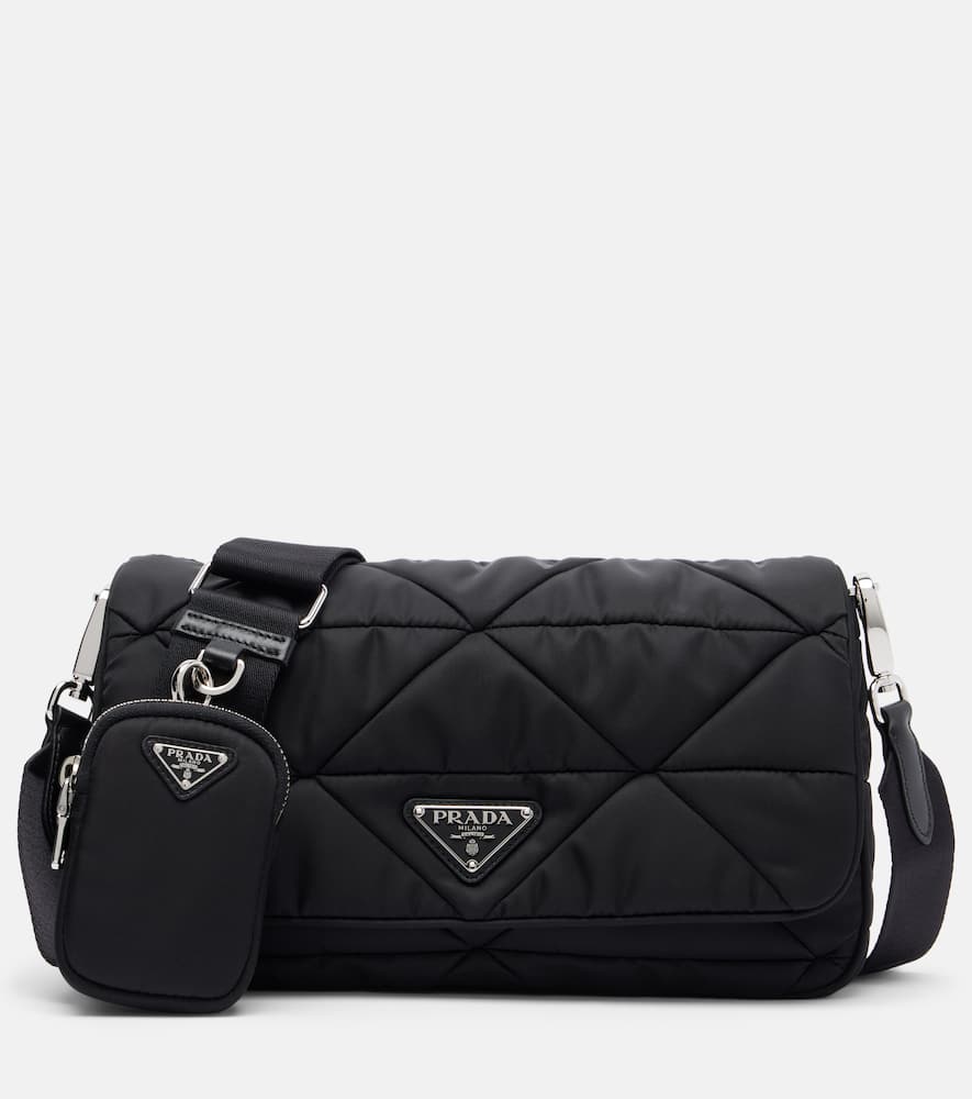 Prada Re-nylon Shoulder Bag In Black