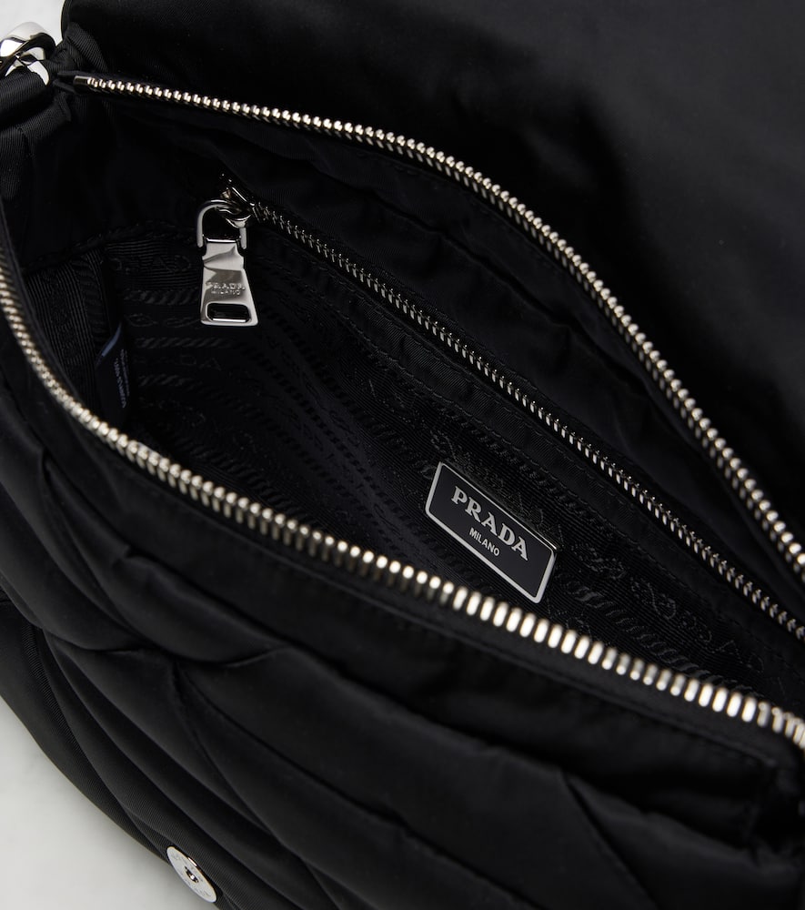 Prada Re-nylon Shoulder Bag In Black