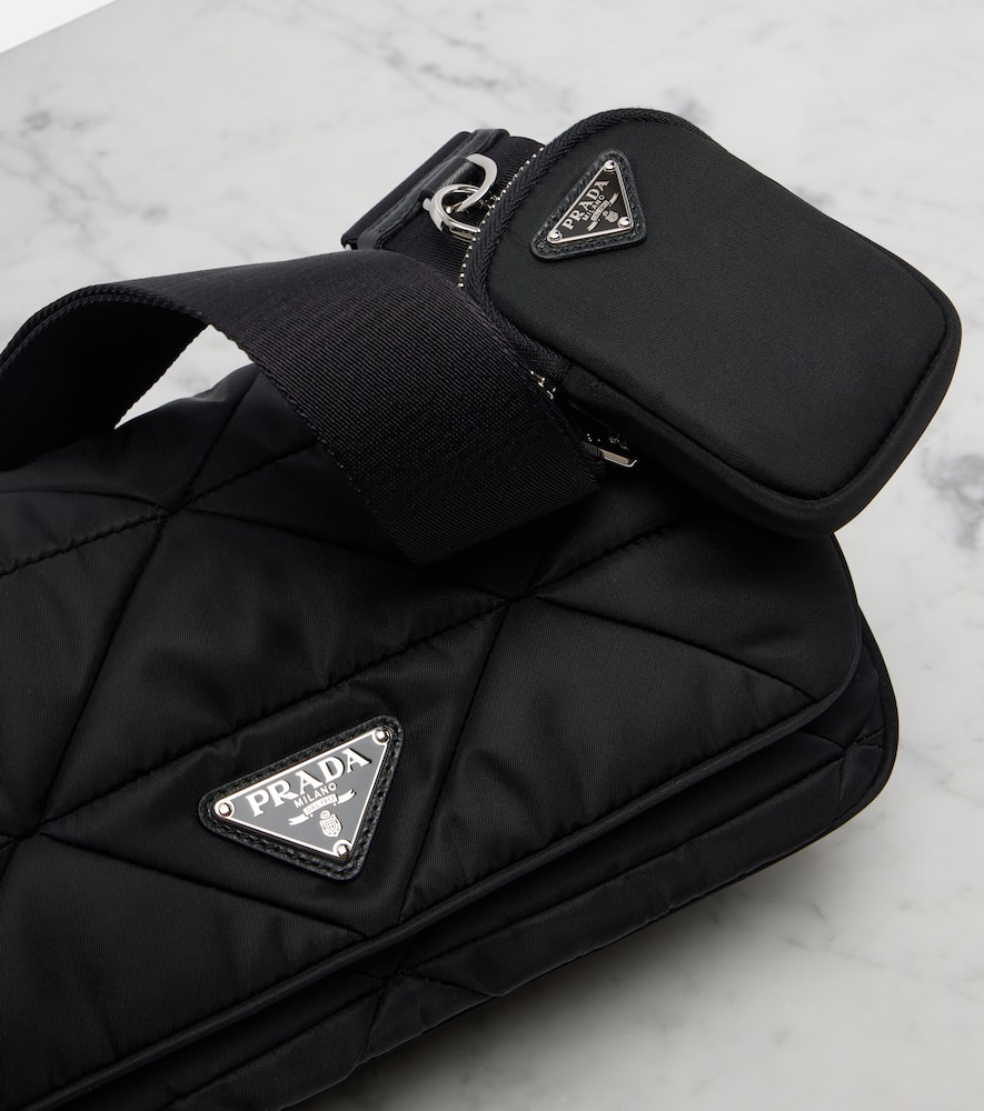 Prada Re-nylon Shoulder Bag In Black