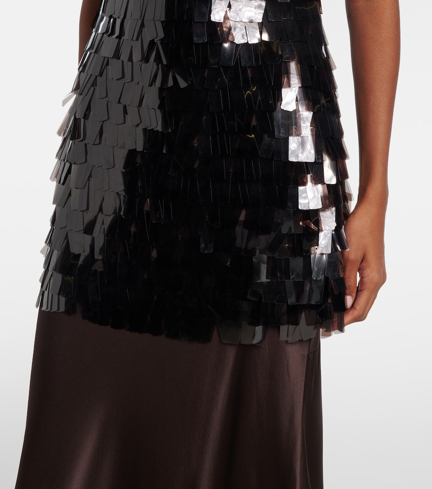 Mesa Sequined Satin Gown