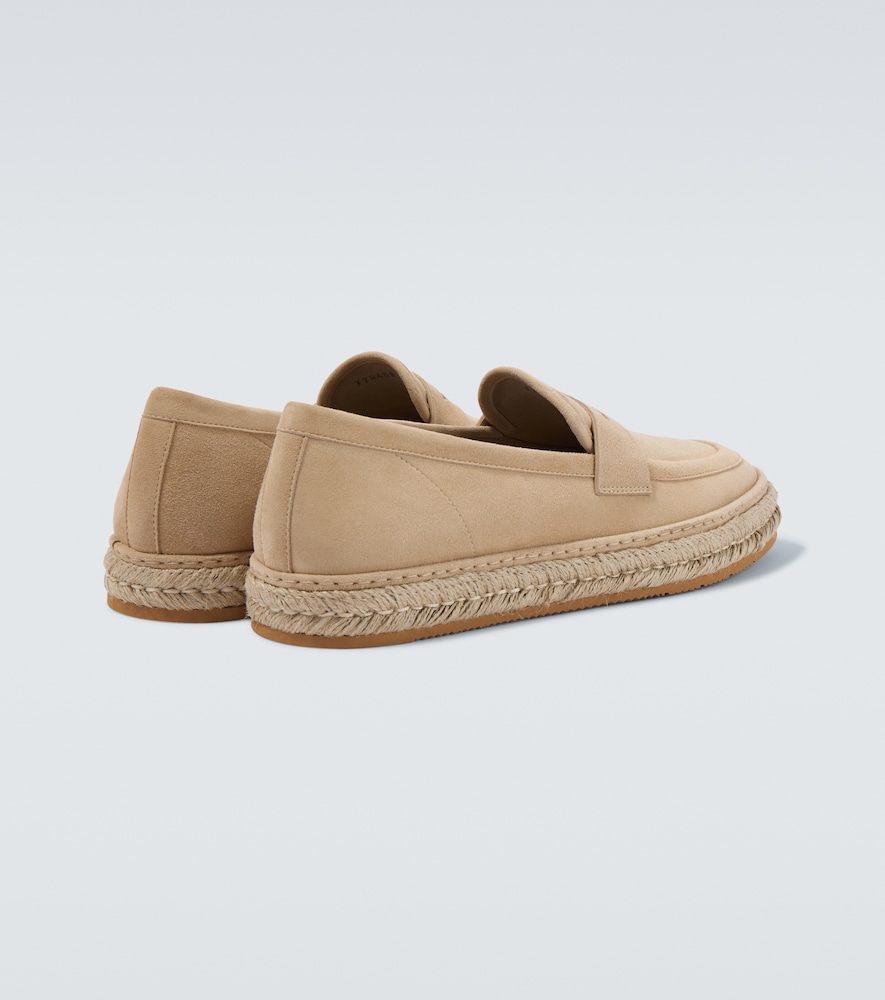 Giorgio Armani Giorgio Armani Loafers Aus Veloursleder Mit Jute 