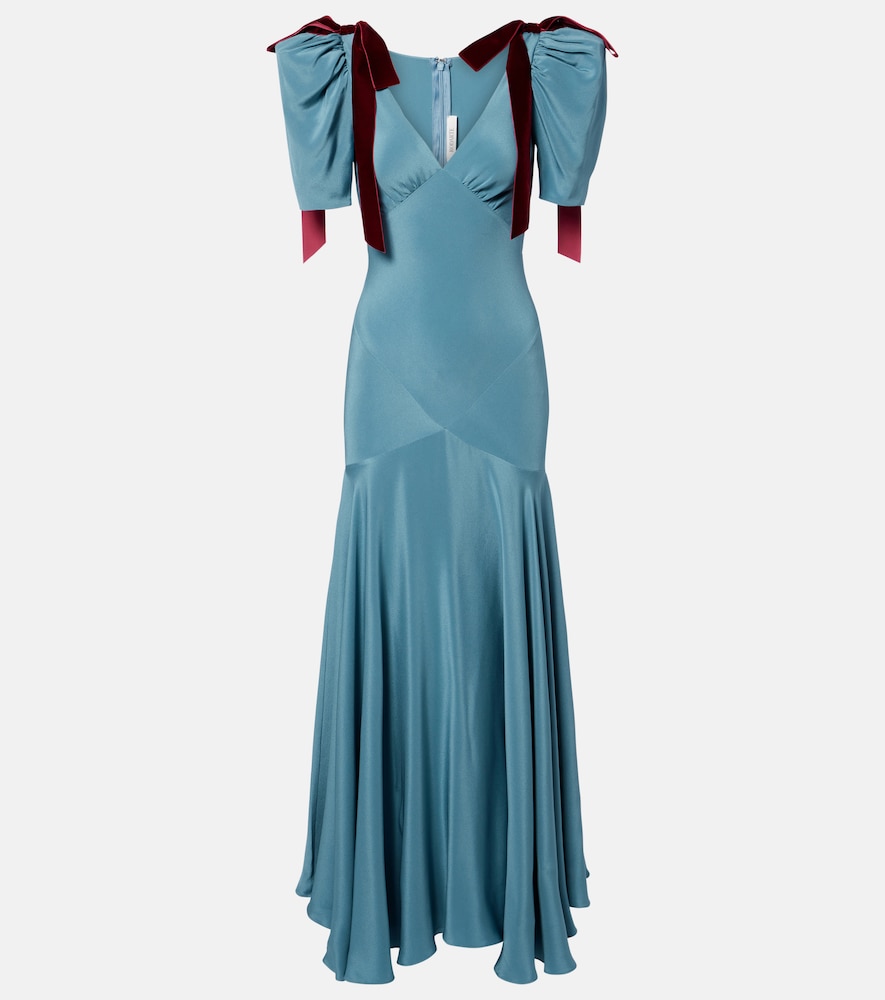 Rodarte Bow-detail silk crêpe gown