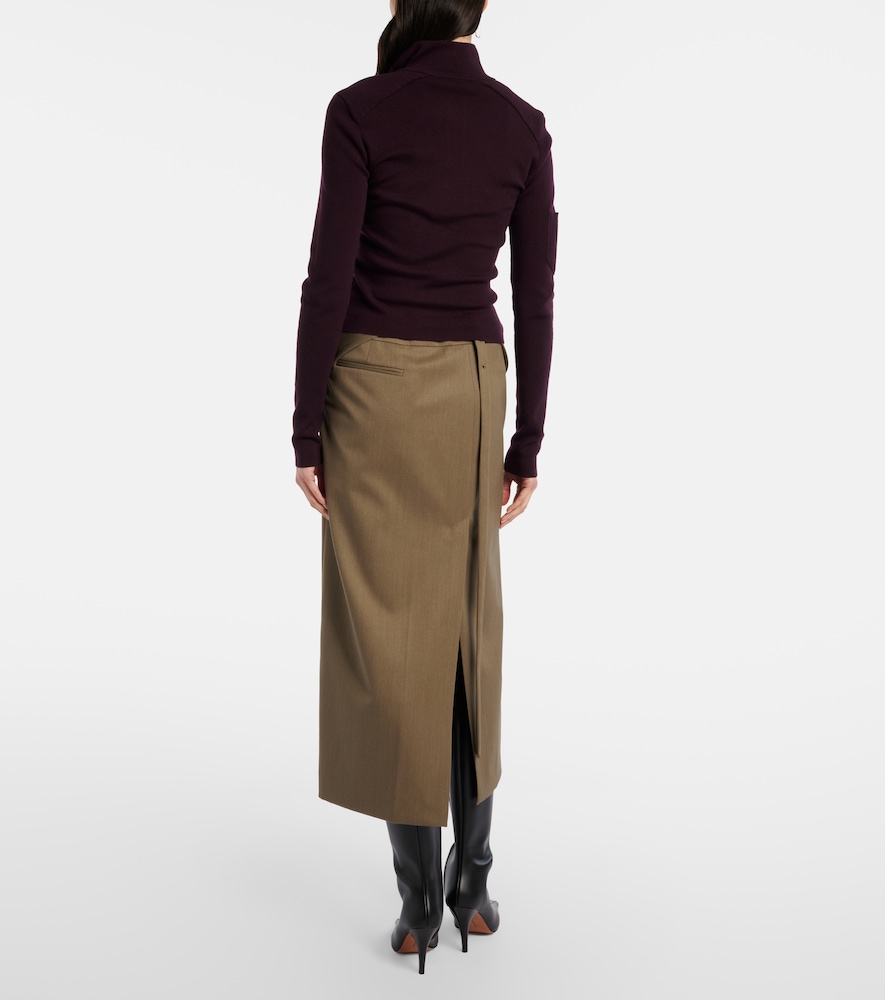  Victoria Beckham Victoria Beckham Midirock Aus Einem Wollgemisch 