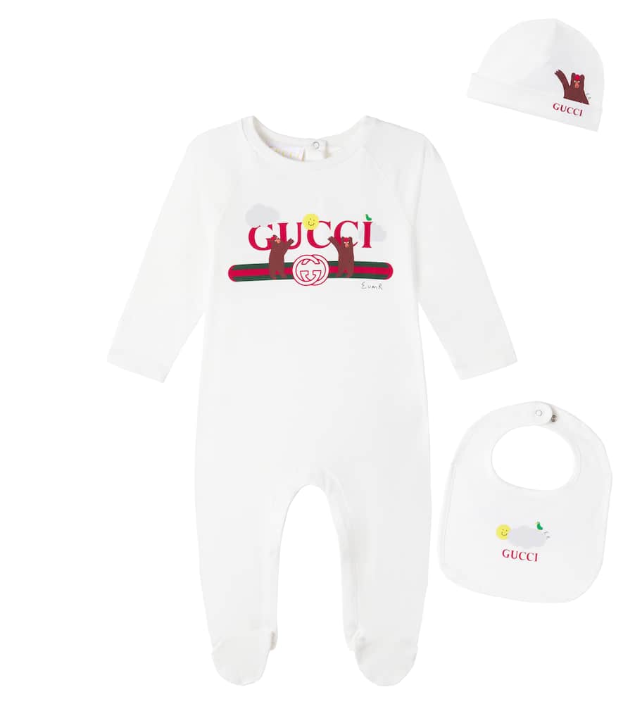 x Euan Roberts - Baby - Berretto, bavaglino e tutina