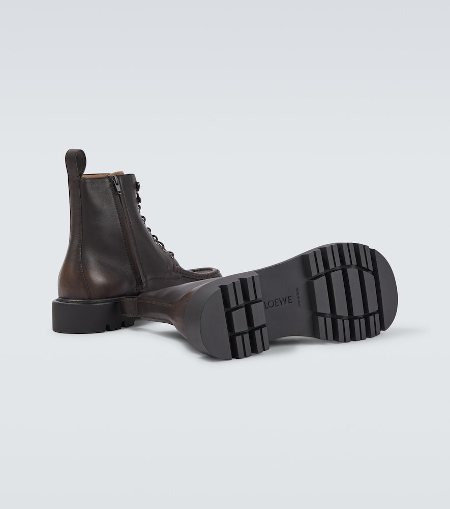  Loewe Loewe Sierra Leather Combat Boots 