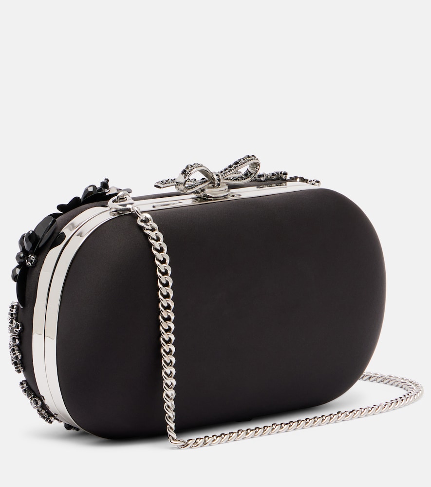  Self-portrait Self-portrait Clutch Aus Satin Mit Kristallen 