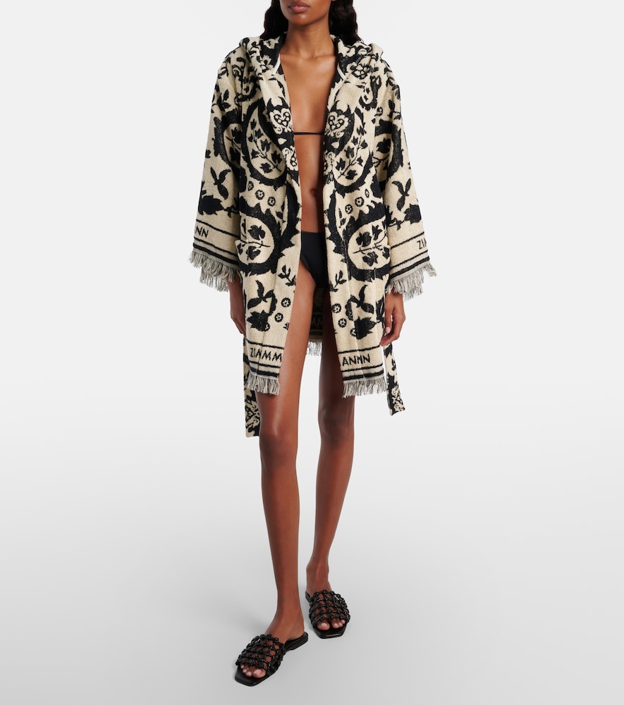 Zimmermann Wanderlust cotton terry wrap robe