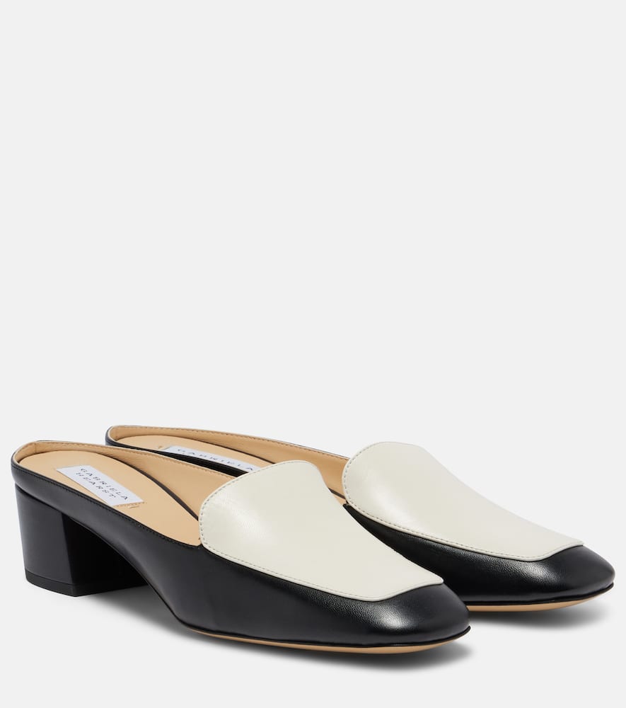 Gabriela Hearst Alena Leather Mules In Black