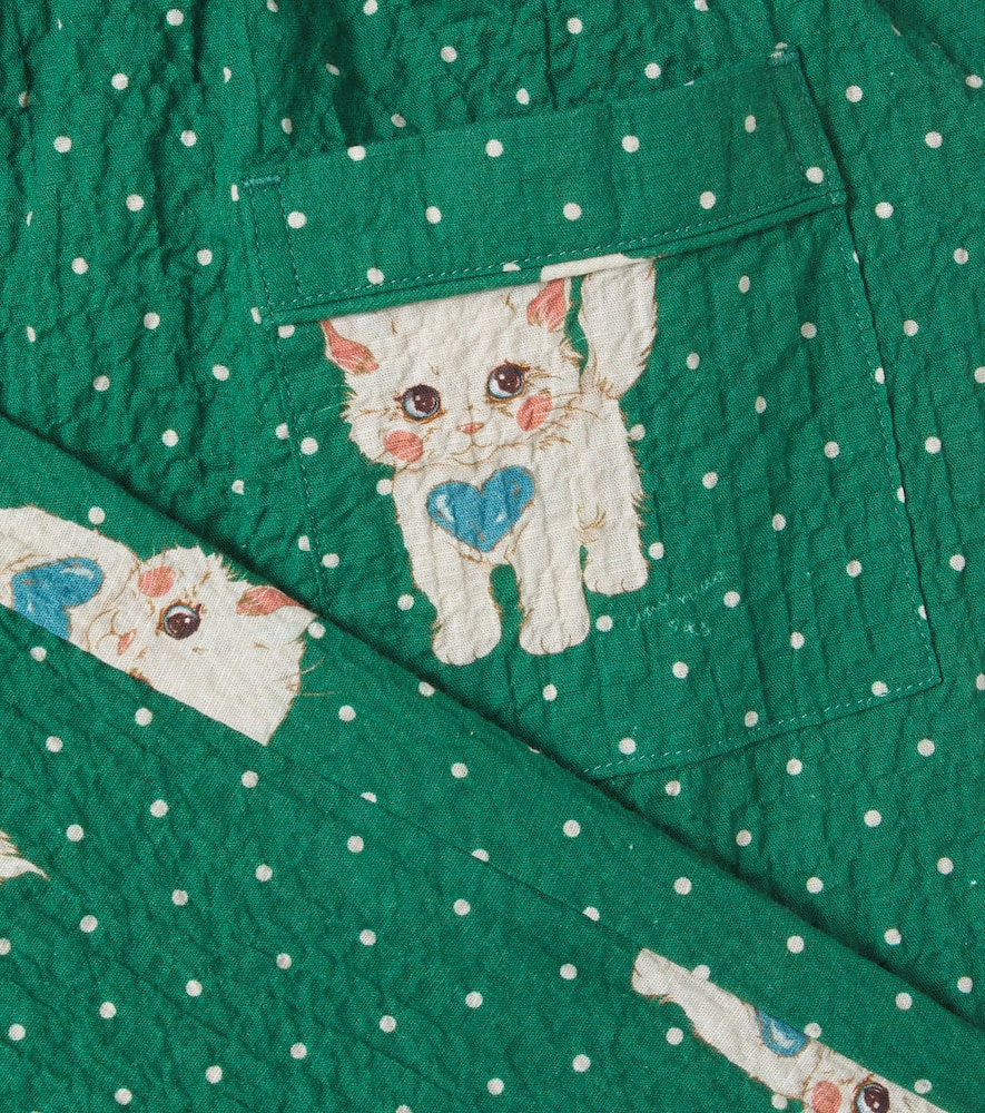 Konges Slojd Konges Sløjd Elin Polka-dot Printed Cotton Pants In Multi