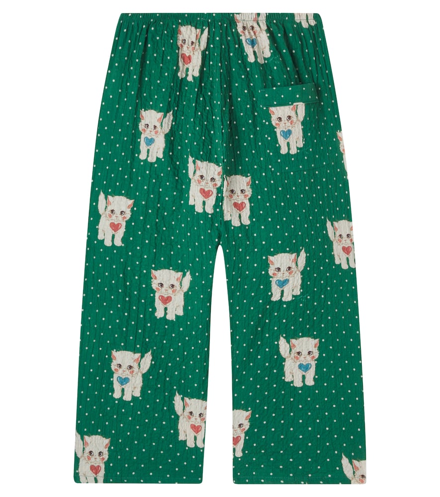 Konges Slojd Konges Sløjd Elin Polka-dot Printed Cotton Pants In Multi