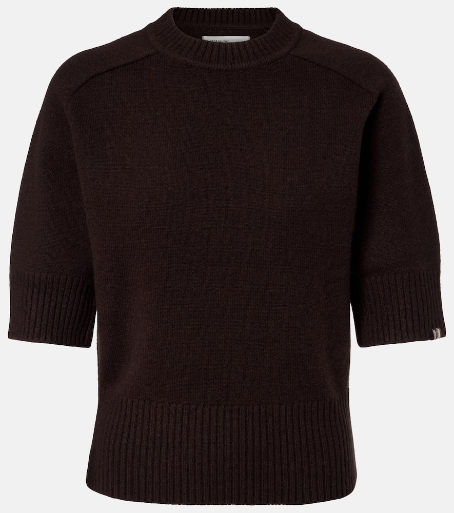 Extreme Cashmere Lauren Knitted Cashmere-blend Top In Brown