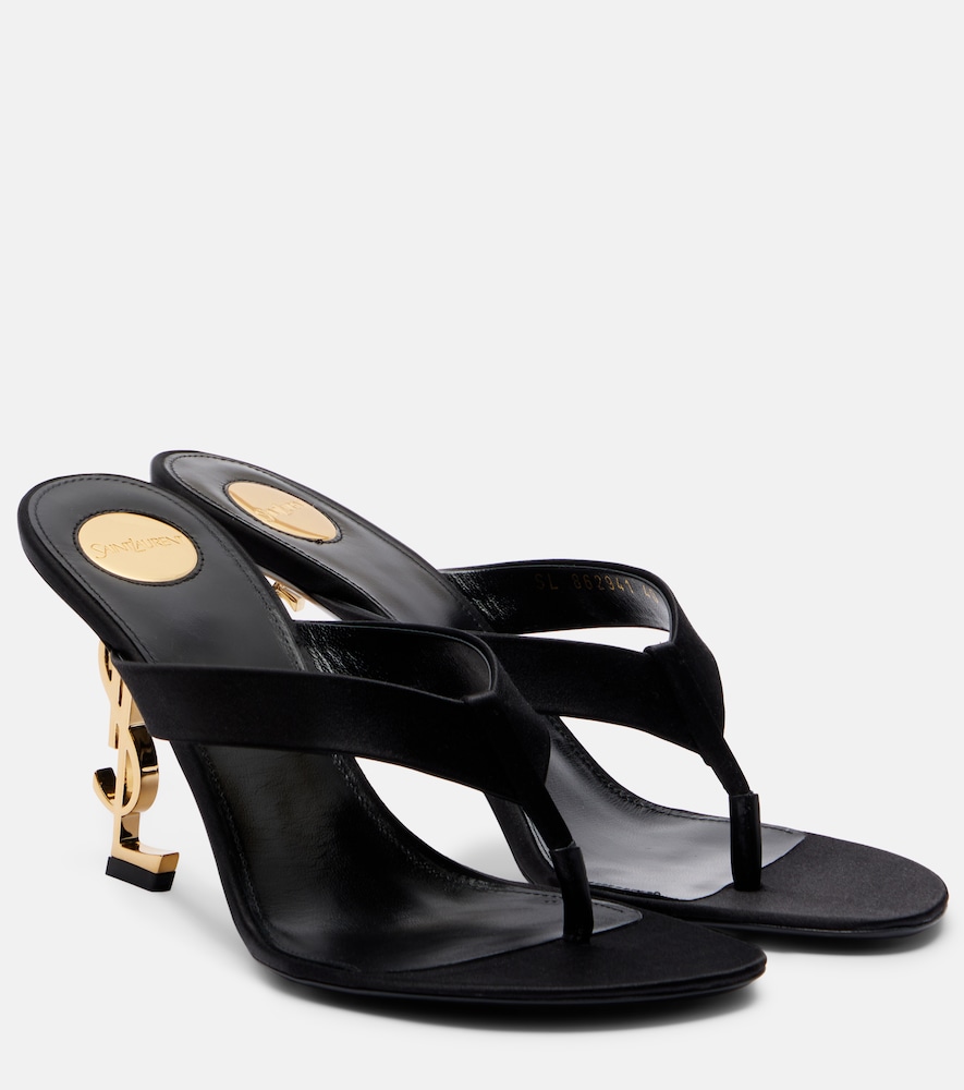 Saint Laurent Opyum 85 satin crêpe mules
