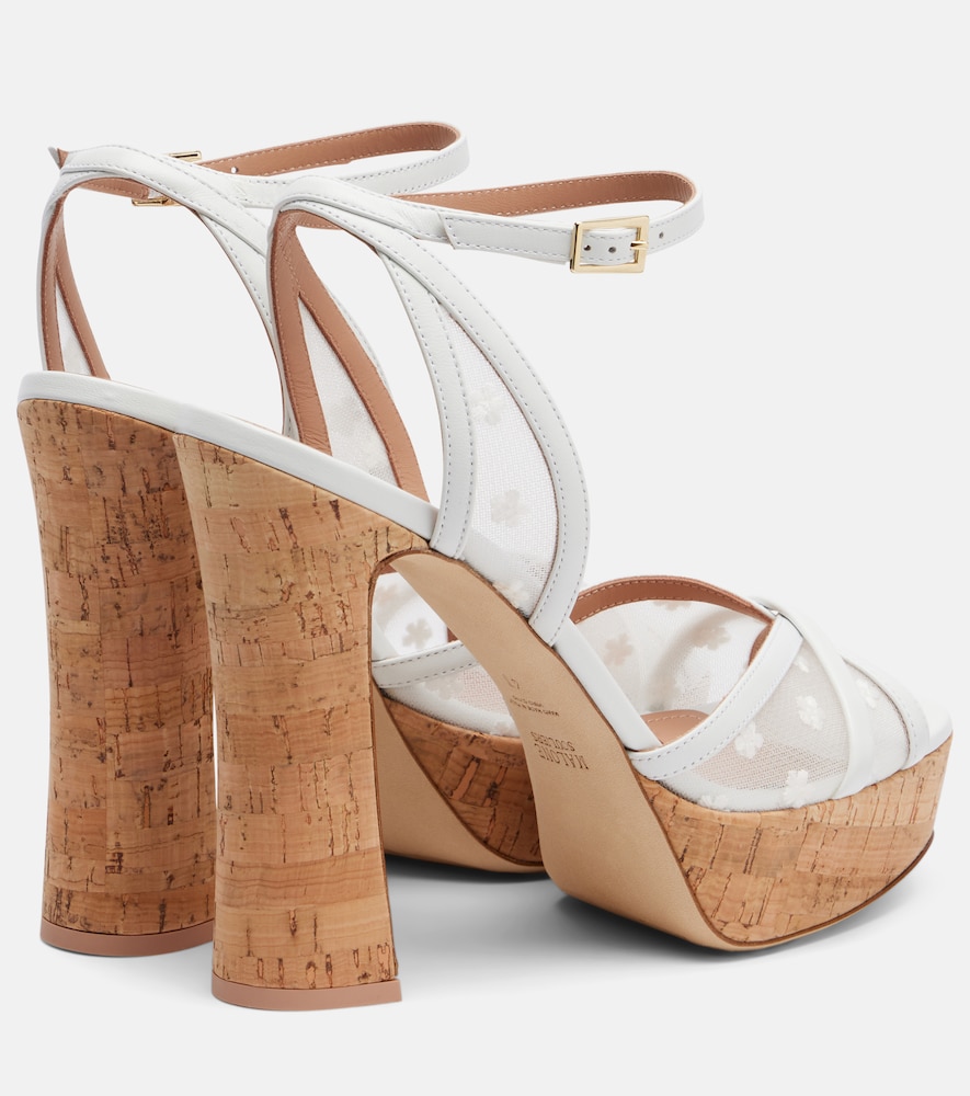 Sylvie 125 Leather-Trimmed Platform Sandals