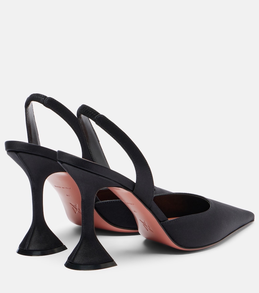  Amina Muaddi Amina Muaddi Slingback-pumps Holli 95 Aus Satin 
