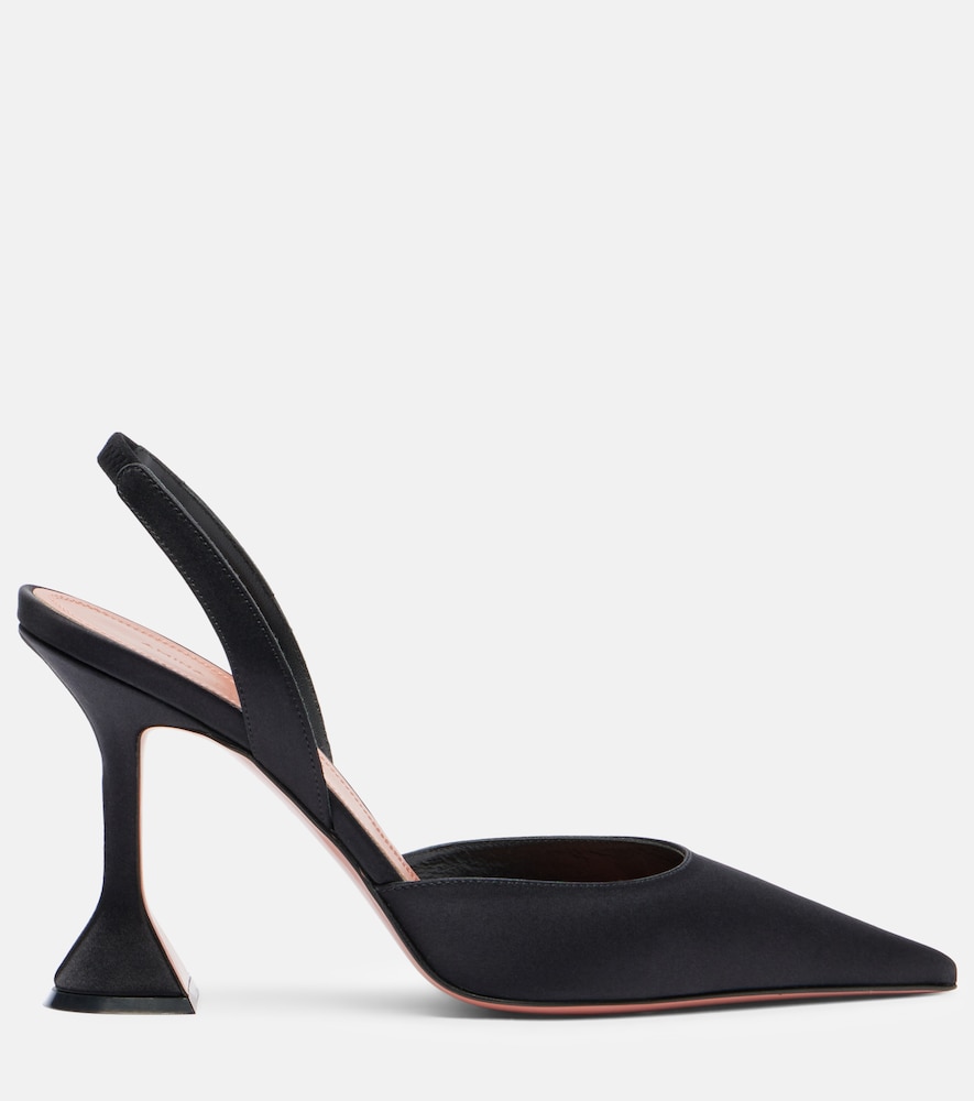  Amina Muaddi Amina Muaddi Slingback-pumps Holli 95 Aus Satin 