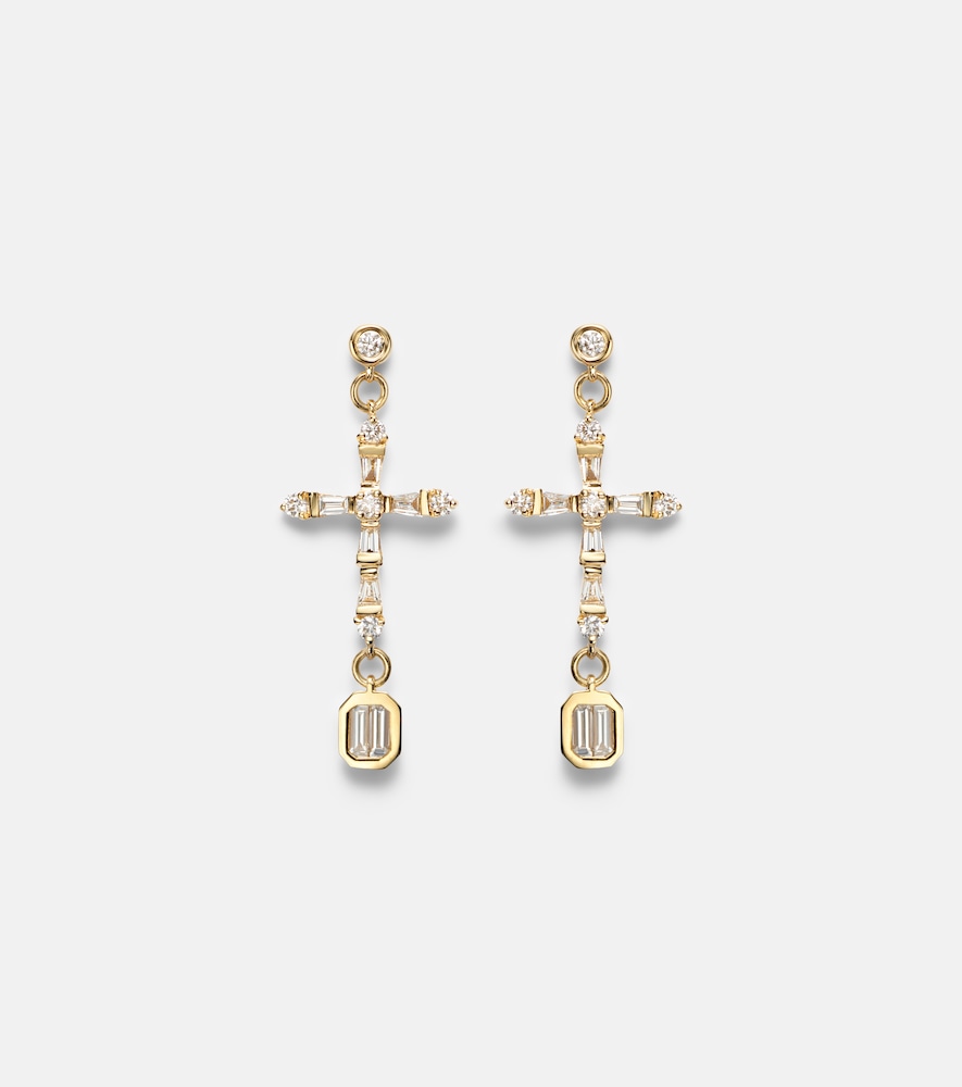 Shay Jewelry 18kt gold drop earrings with diamonds