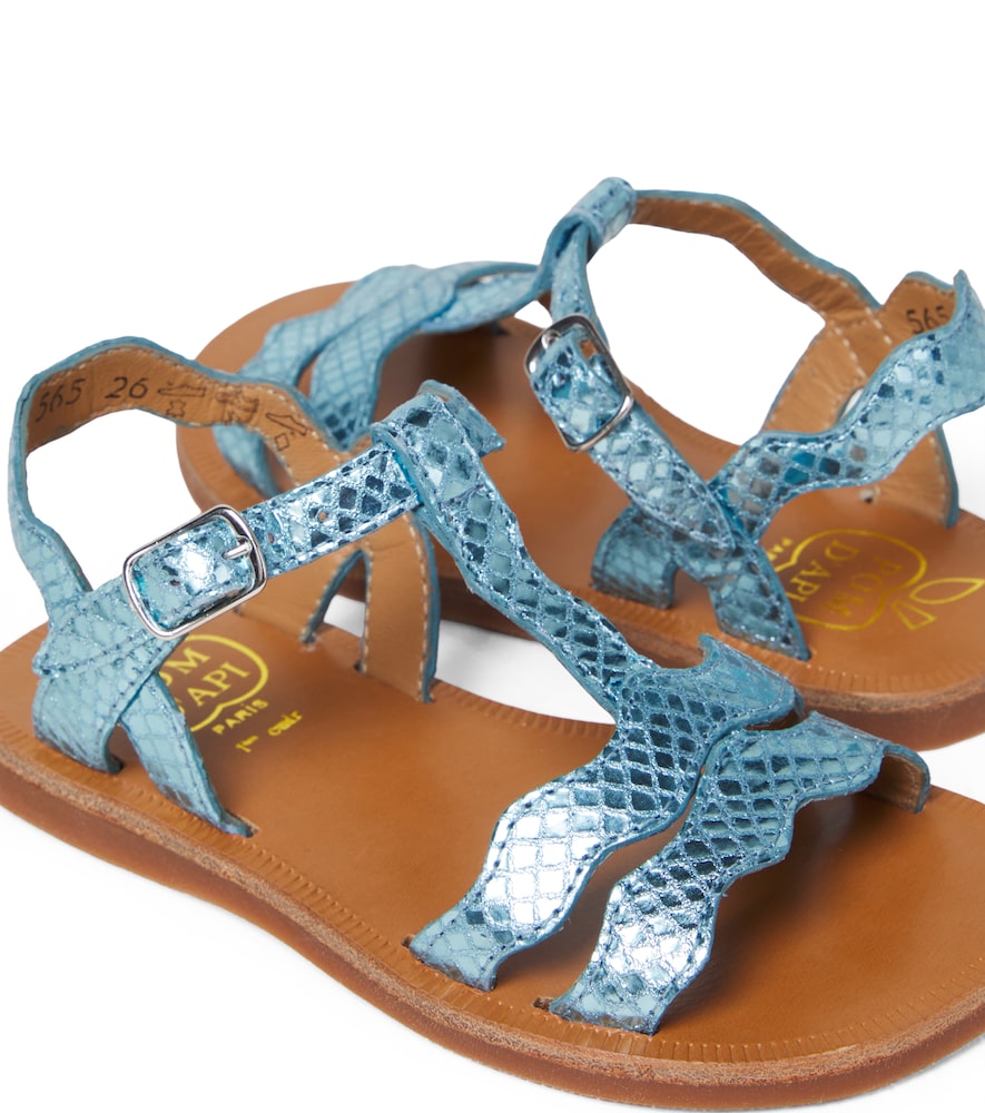  Pom D'api Pom D'api Plagette Metallic Leather Sandals 