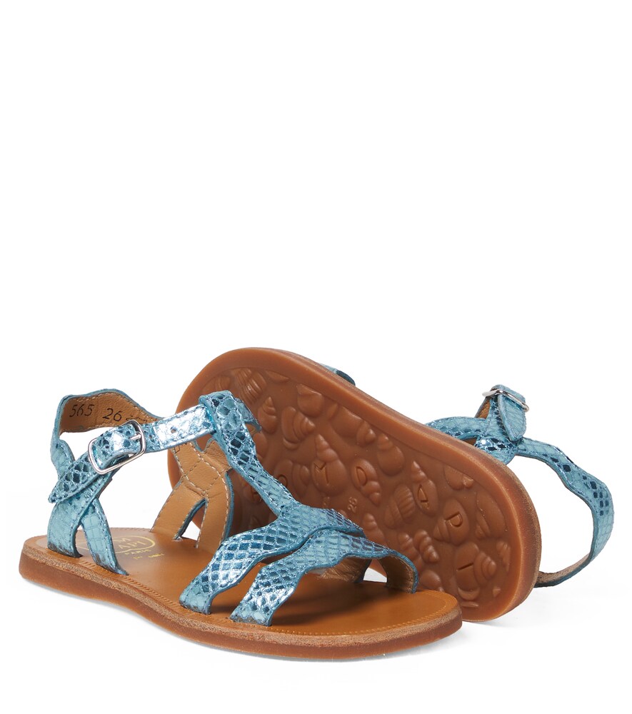  Pom D'api Pom D'api Plagette Metallic Leather Sandals 
