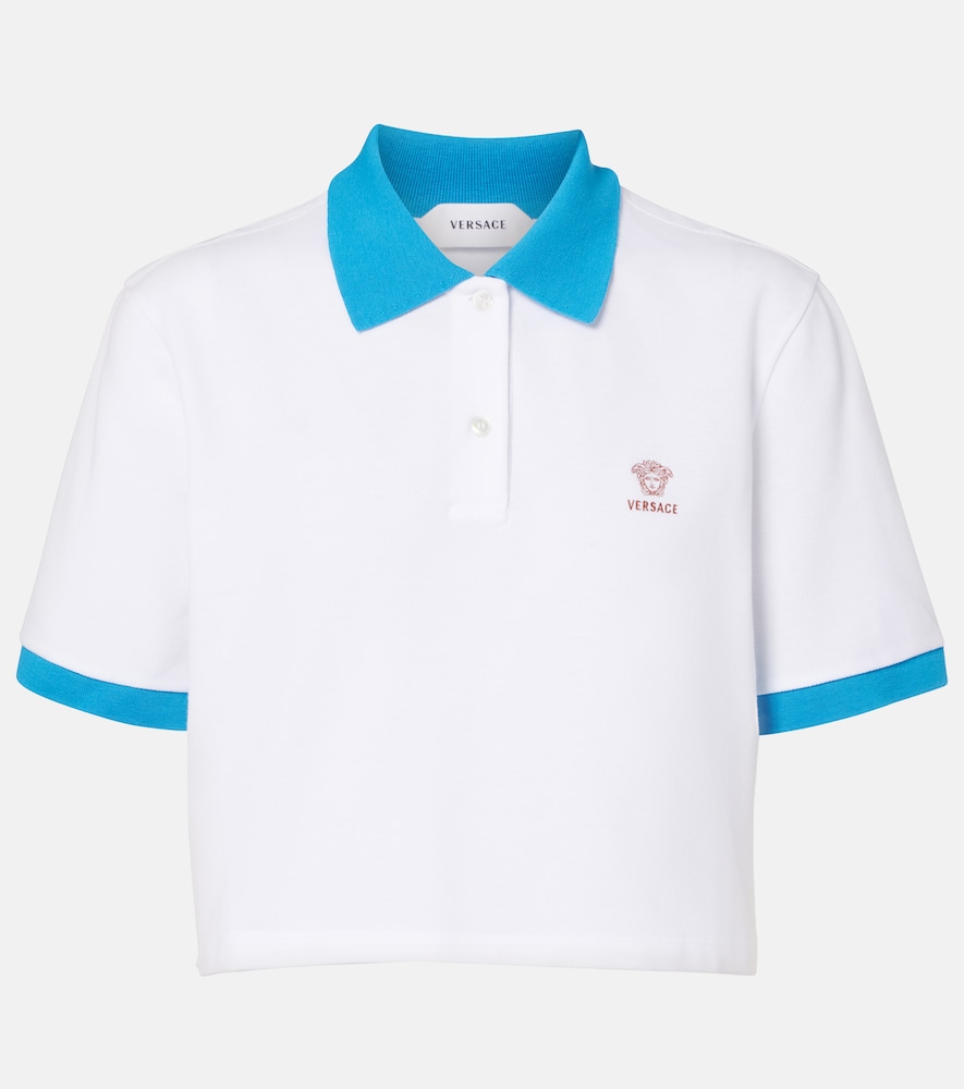 Besticktes Polohemd aus Baumwoll-Piqué