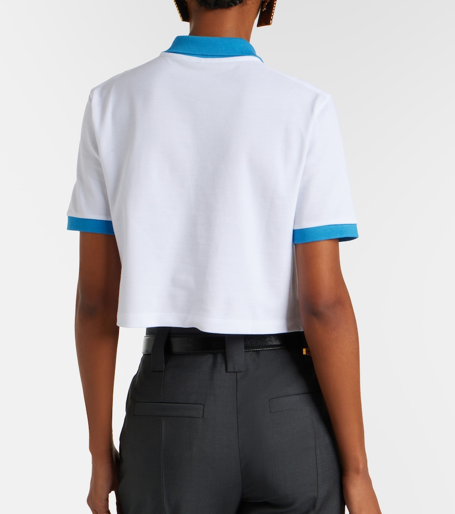  Versace Versace Besticktes Polohemd Aus Baumwoll-piqué 