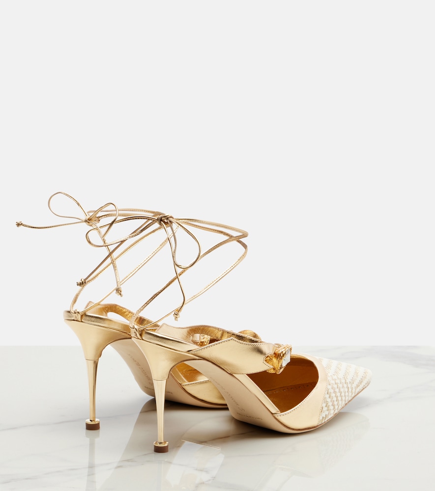  Manolo Blahnik Manolo Blahnik Pumps Soria Mit Leder Und Kristallen 