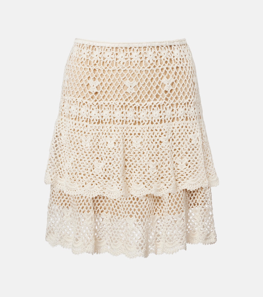 Anna Kosturova Florence crochet cotton miniskirt