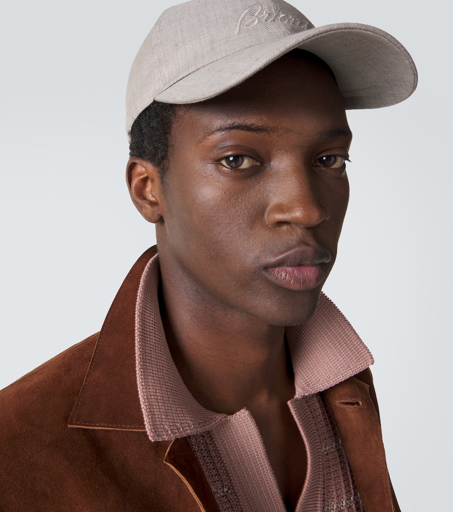  Brioni Brioni Baseballcap Aus Leinen Und Wolle 