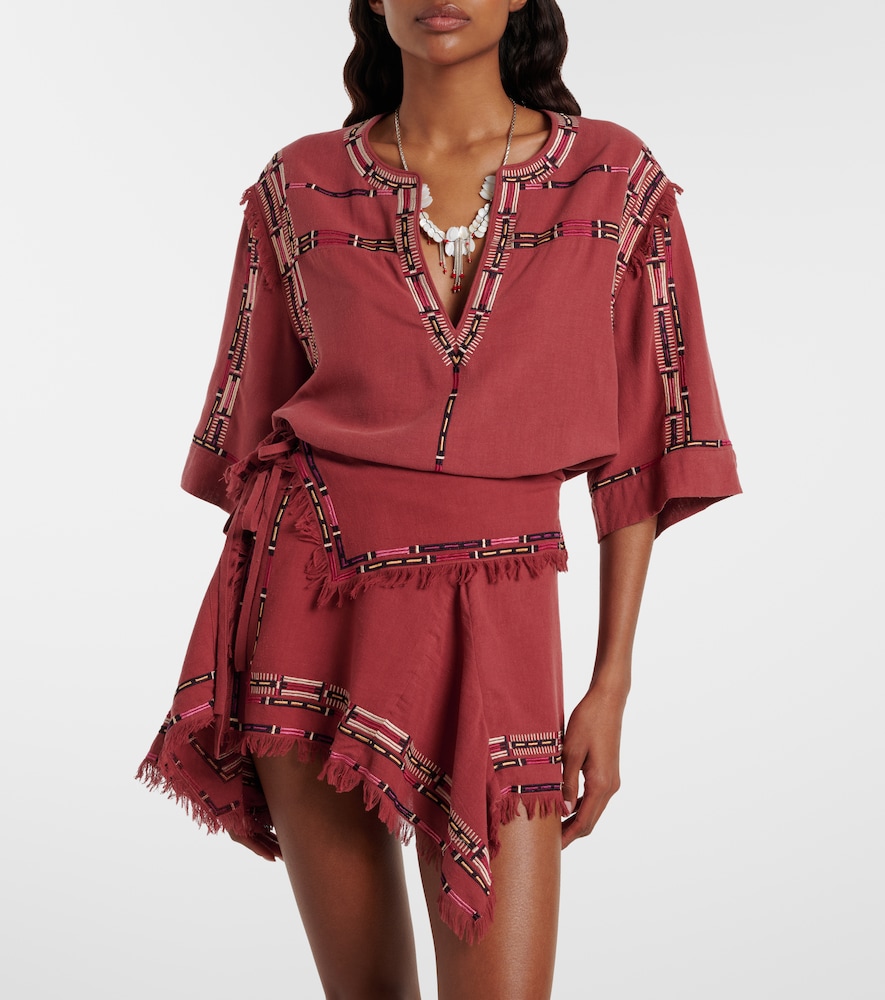  Isabel Marant Isabel Marant Fiosa Embroidered Silk Blouse 