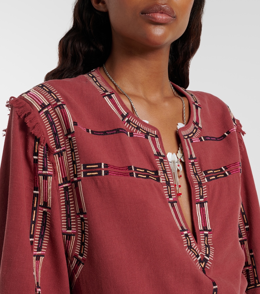  Isabel Marant Isabel Marant Fiosa Embroidered Silk Blouse 