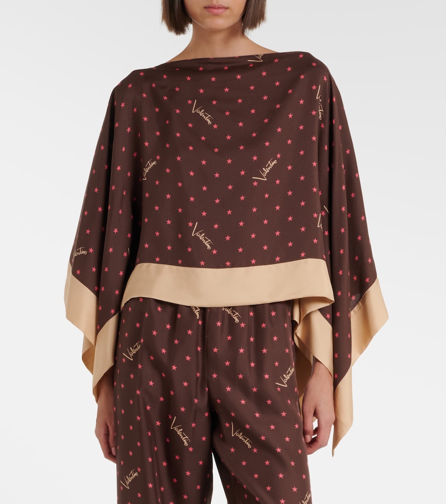  Valentino Valentino Printed Silk Twill Top 