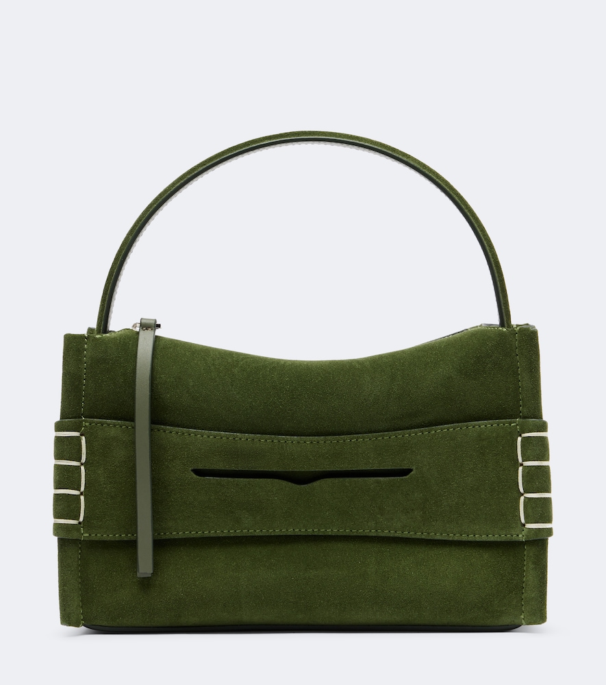 Schultertasche Loafer Small aus Veloursleder